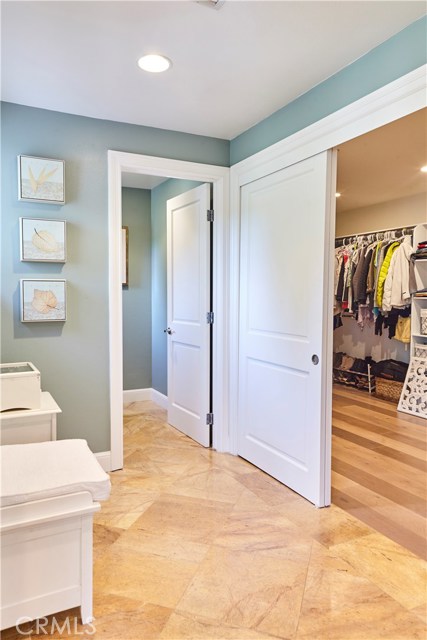 View of master water closet and walk in closet