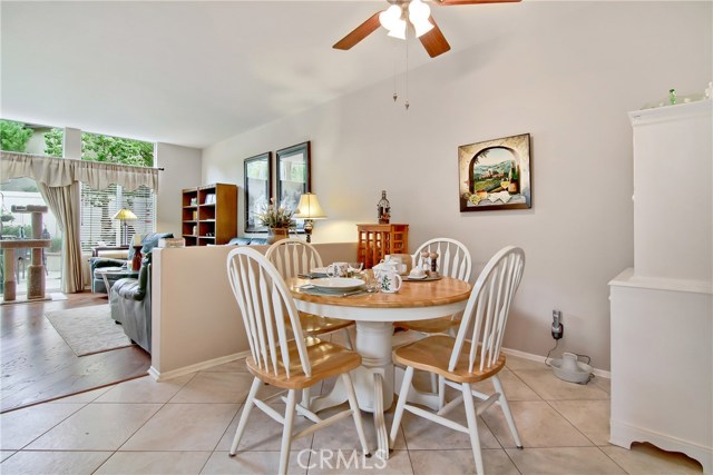 kitchen table  looking toward family room