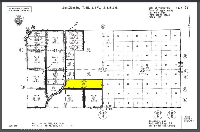 Detail Gallery Image 11 of 11 For 0 Apple Valley Parcel #0472-051-16 Rd, Apple Valley,  CA 92307 - – Beds | – Baths