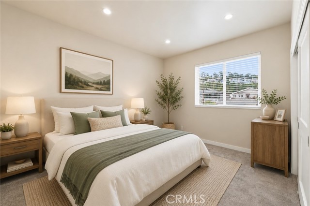 virtually staged bedroom
