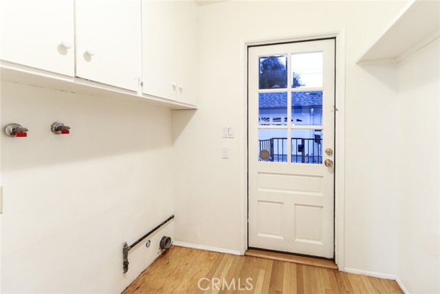 Indoor laundry area.