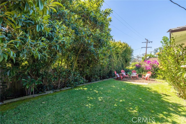 Quiet privacy throughout the back yard.