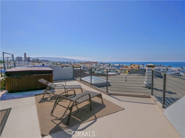 Deck View of the Ocean and  the Hills of the Palos Verdes Peninsula