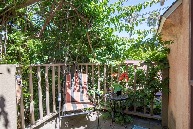 Private sitting space nestled among the trees!