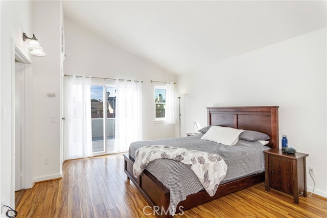 Master bedroom has a large private deck