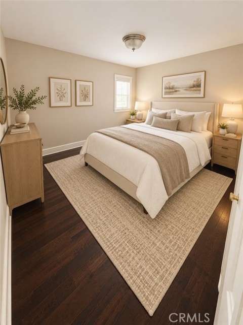 Virtually staged 4th bedroom