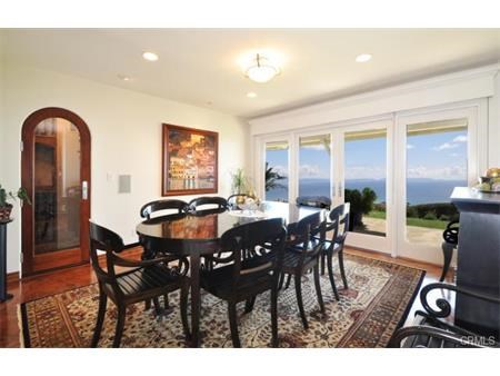 Dining Room with Wine Storage and Ocean View