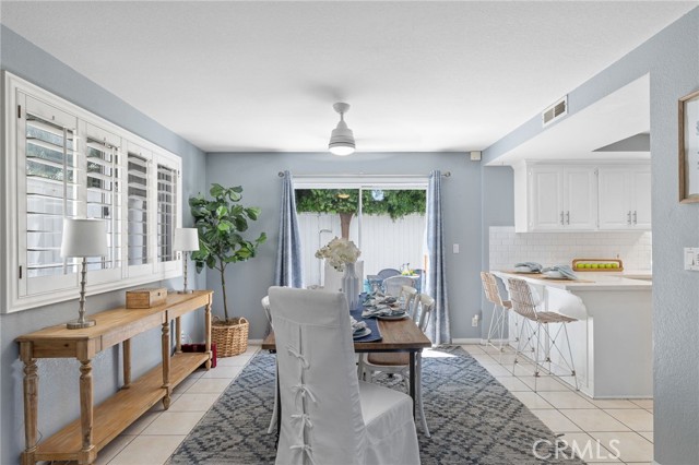 Dining Room with doors to Patio & Yard
