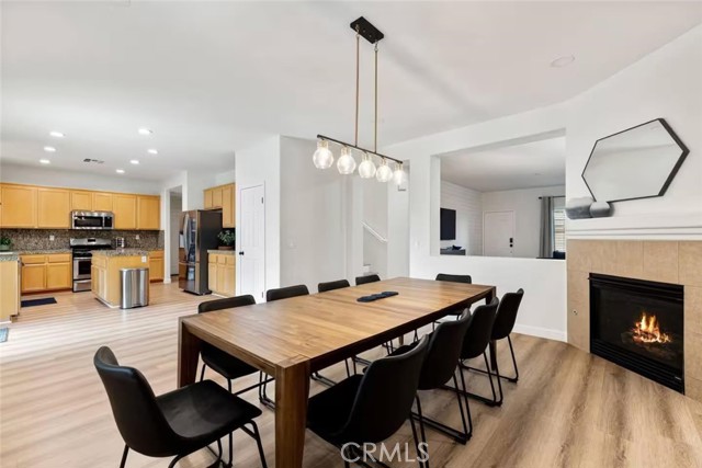 Dining room open to the kitchen!