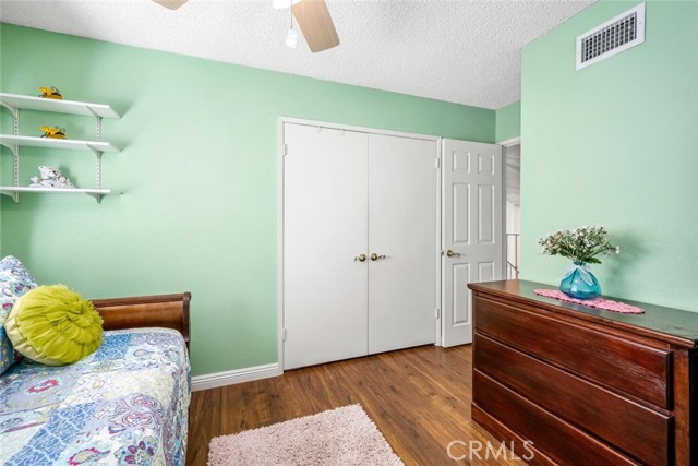 Panel doors provide a polished look lining the hallway.