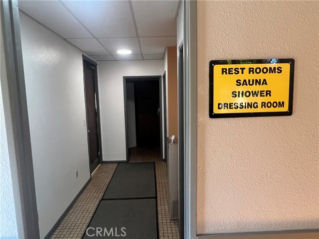 sauna and locker room area