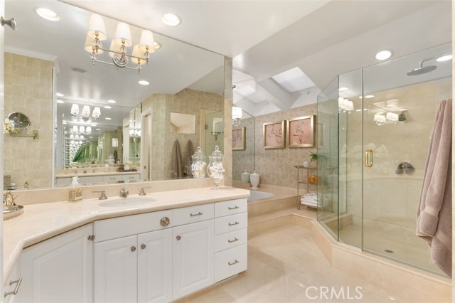 Estate-sized master bathroom