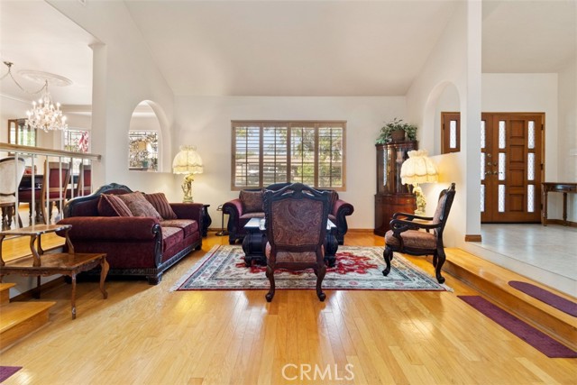 Elegant Formal Living Room, Beautiful Hardwood Flooring