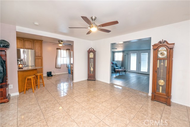 Leads into family room