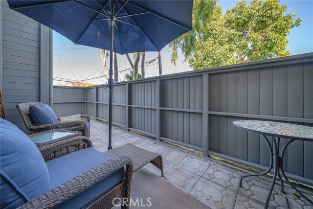 Wrap around private patio off living room