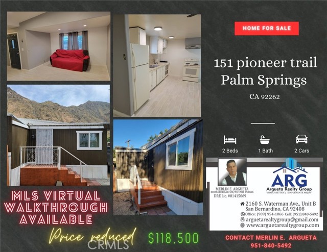 Detail Gallery Image 1 of 19 For 151 Pioneer Trail #151,  Palm Springs,  CA 92262 - 2 Beds | 1 Baths