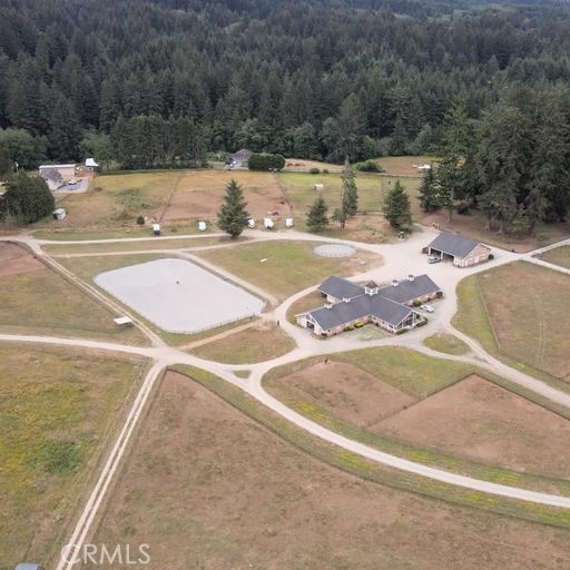 drone view of building