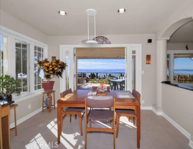 Breakfast Nook Looking Out to Balcony & View