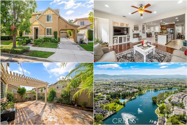 Welcome to the highly coveted Harveston Lake community in Temecula! 40235 Pasadena Dr. offers a very flexible floor plan featuring 2528 ft.², 4 bedrooms, optional downstairs office, 2.5 bathrooms, 3 car tandem garage, a whole house fan, smart home features, and brand-new exterior and interior paint! As you enter this bright and open floor plan, you will be greeted by rich tile and wood-like engineered flooring, a formal dining room with crown molding to the left, and a flex space to the right that could be used as a downstairs office. The first floor also offers a convenient half bathroom and an open concept great room combining both the kitchen and family room with built in entertainment center and fireplace! The kitchen features rich shaker style cabinetry, granite countertops, stainless steel appliances, and plenty of storage space including a Butler’s Pantry between the kitchen and dining room. French doors lead to a private driveway/courtyard with a port cochere entrance! Upstairs features 3 guest bedrooms, a guest bathroom with dual sinks, a media niche, and a spacious primary bedroom which includes a large walk-in closet, his and her sinks, and a separate soaking tub and shower. The backyard is perfect for entertaining with an AlumaWood patio cover, flagstone hardscape, and several fruit trees to enjoy! Just a short walk from the property you will find all of the wonderful amenities Harveston has to offer...A private lake house facility, community pool and spa, splash pad, 17-acre lake, public sports park with four lighted fields, picnic area, and playground.  This property is situated in a prime location next to major Freeways, top rated schools, shopping and entertainment, and all that Temecula has to offer! Don’t let this incredible opportunity, pass you by!