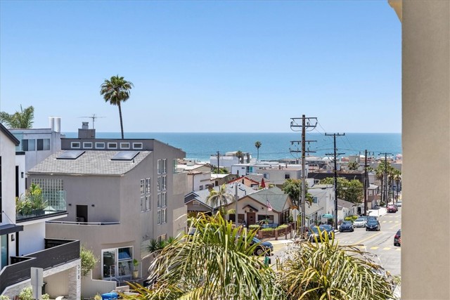 views from dining room deck of ocean and PV