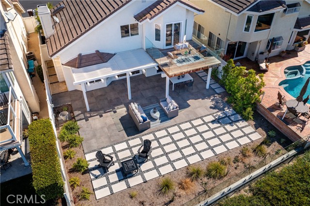 Backyard with ocean views  and deck