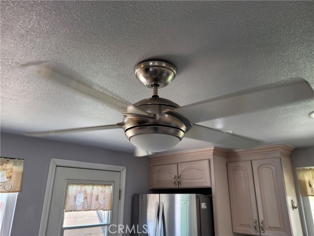 Ceiling fan at kitchen.