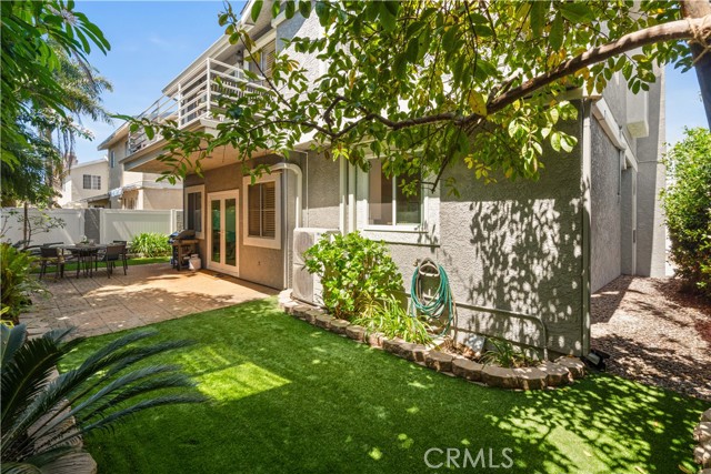 Lush private backyard