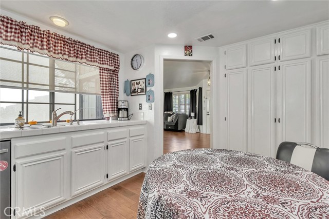 Kitchen looking into living area