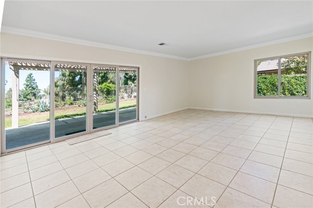 Huge Family Room with  4 pane slider to yard