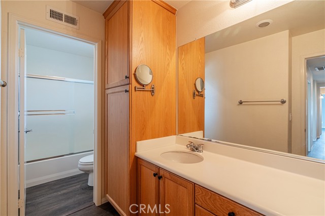 Upstairs Bath with double sinks and separate toilet /shower room