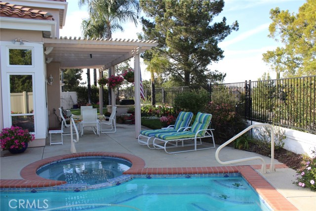 Built In Pool/Spa and Lattice Covered View