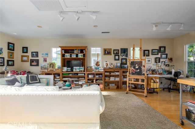 Bonus room over garage (currently used as art studio)