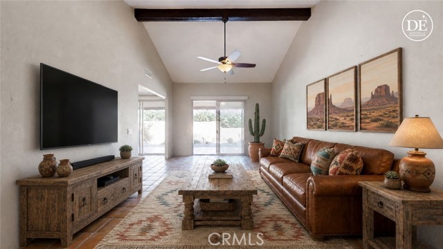 virtually staged image living room