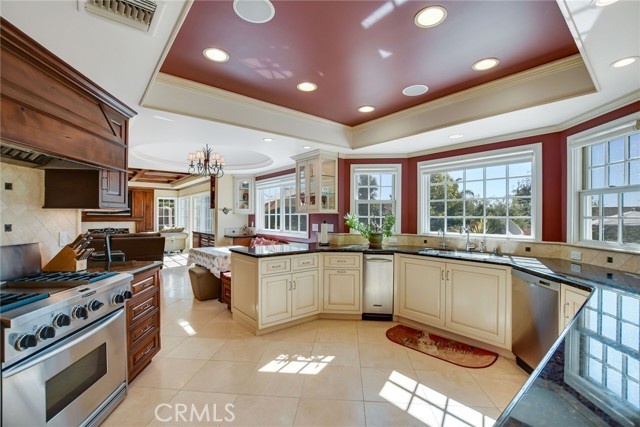 Kitchen to eating area to family room