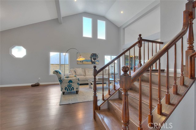 Recessed lights in the living room