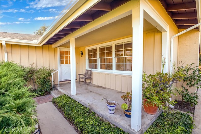 Pleasant porch at the front door