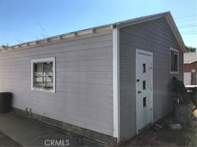 side view of garage