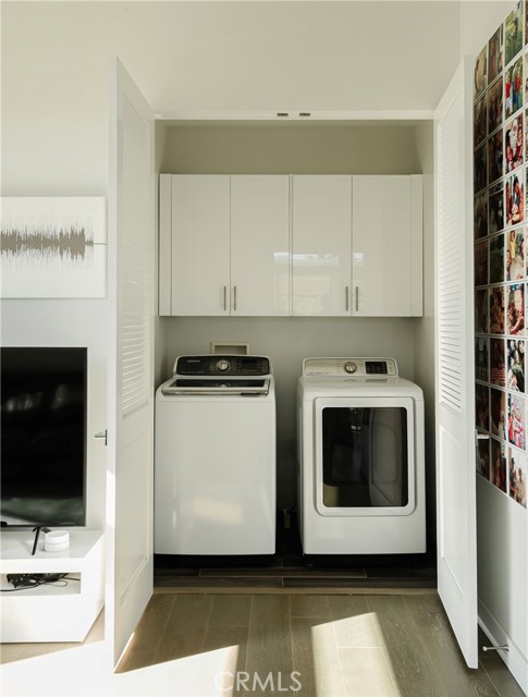 Convenient upstairs laundry room