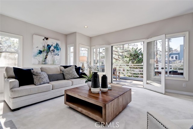 Living room leading to deck
