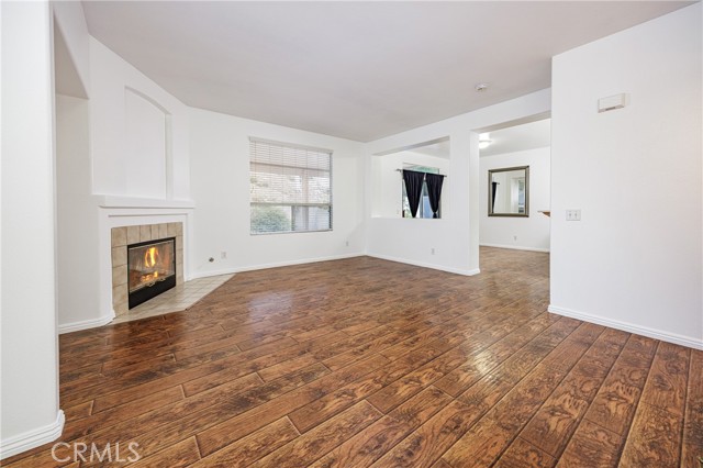 Living room with fireplace