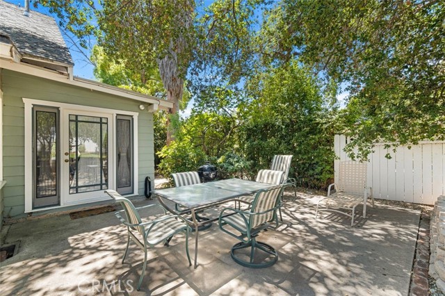 French doors from family room to patio.