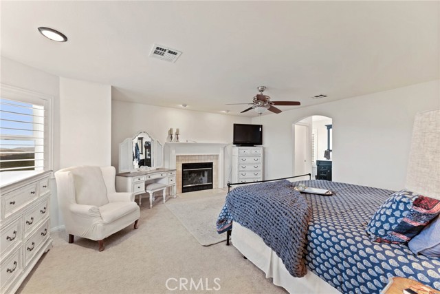 Main bedroom with fireplace