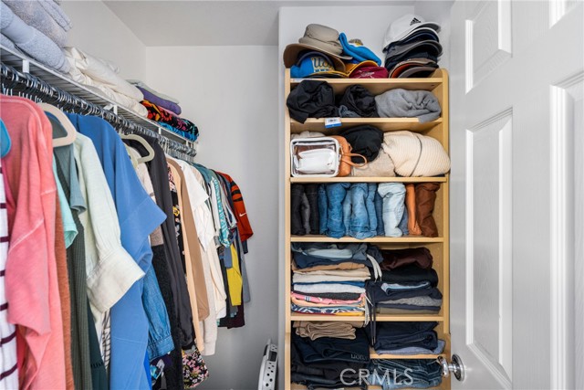 Closet organizers give you room for your treasures.