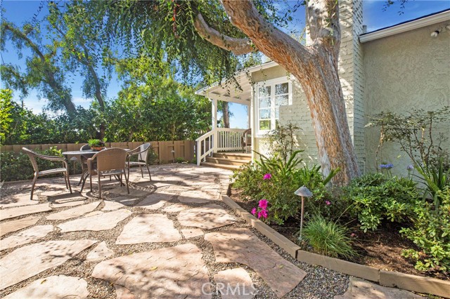 Expansive yard with colorful landscaping
