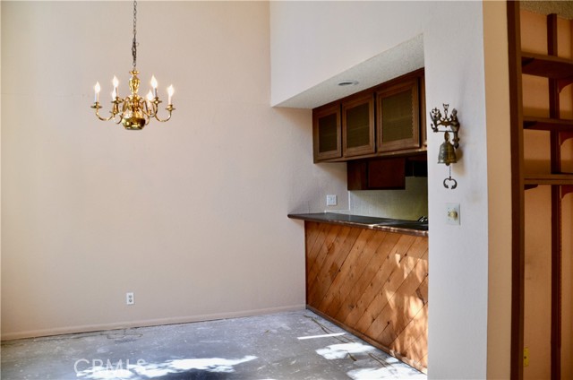 View of Dining Room and Kitchen.