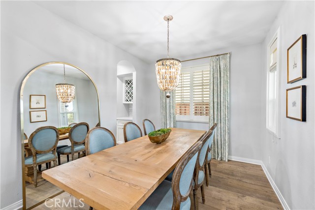 Dining Room with butlers pantry open to kitchen