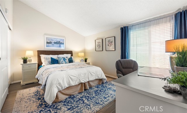 Secondary bedroom with large closet.
