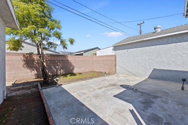 Rear patio and yard.