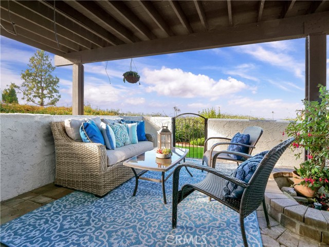 Private patio off 3rd bedroom with panoramic views on lower level