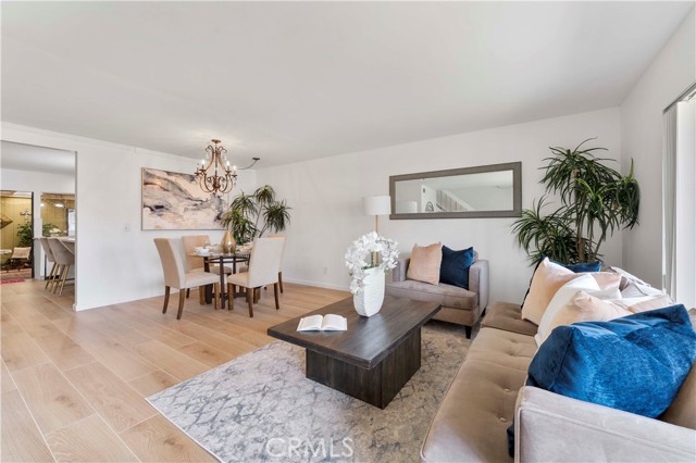 Living Room and adjacent Dining Area